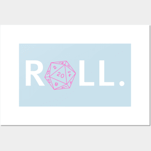 Roll. RPG Shirt white and pink Posters and Art